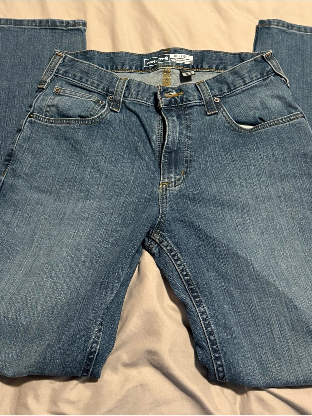 Carhartt Men’s Relaxed Rugged Flex Jeans - Light Blue Wash